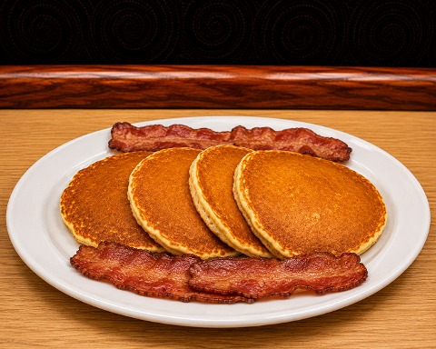 Hotcakes with Breakfast Meat