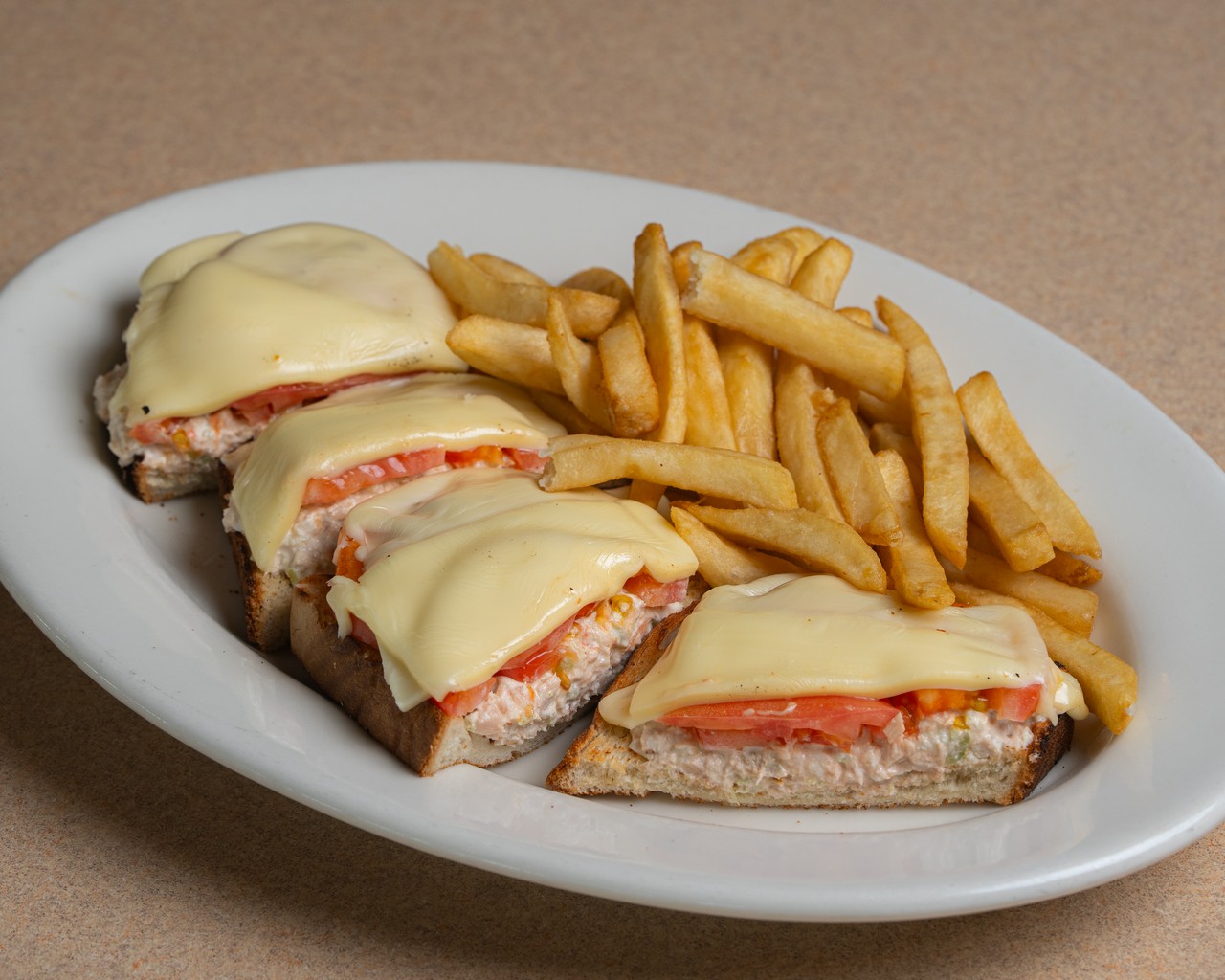 Open Faced Tuna Melt