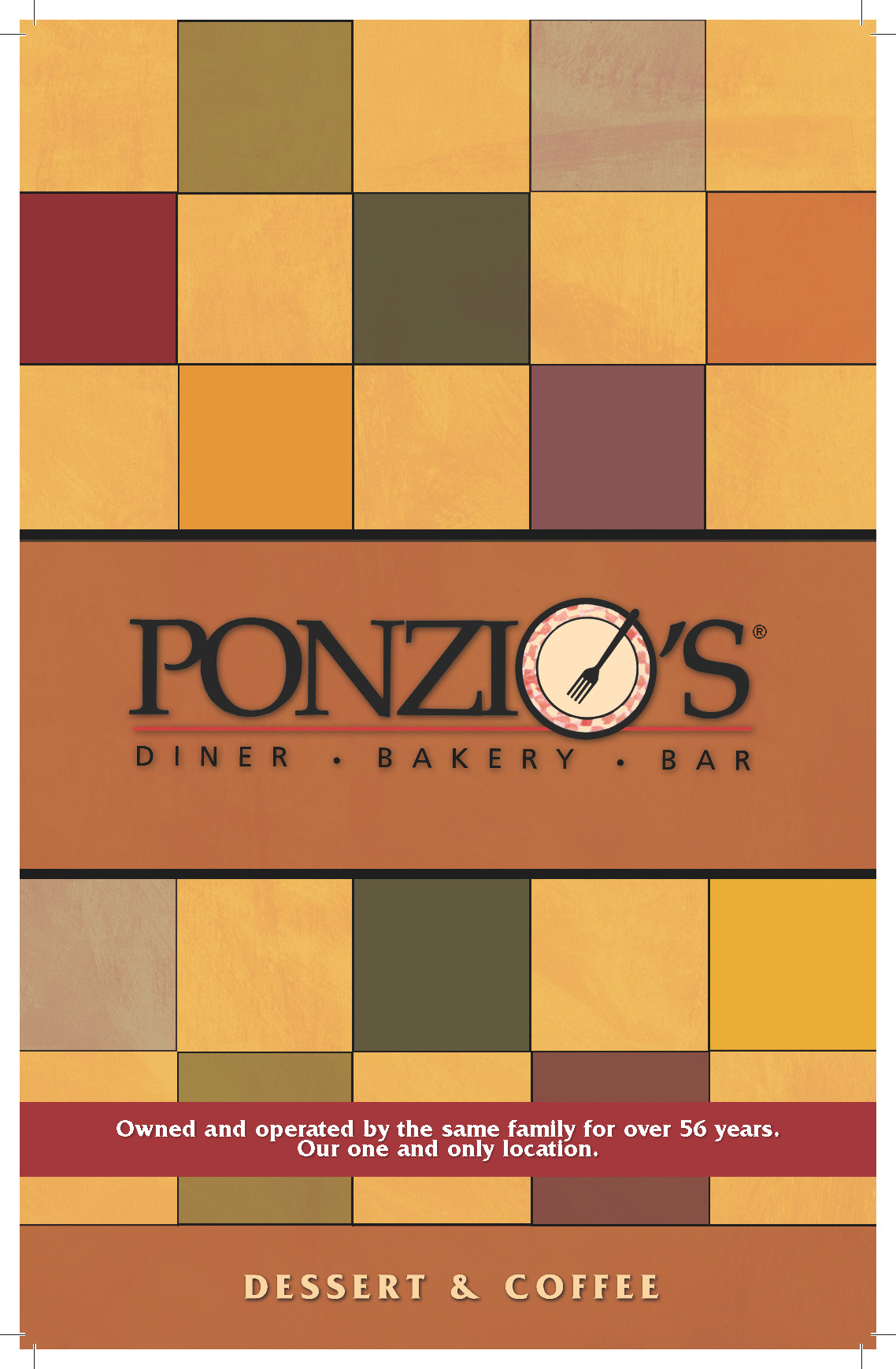 Ponzios Not Your Typical Diner Menus